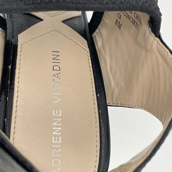 Adrienne Vittadini AV-CONCERTO Wedge Heels Women’s 8M Black Patent Sling Back - Picture 5 of 16